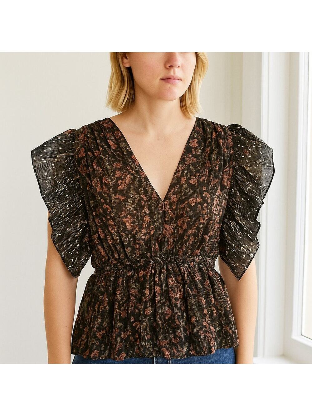 Maria Cher Villafranca Kay Top Mix 1 | Statement Print Blouse